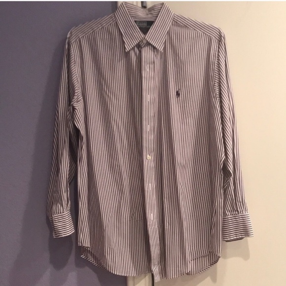 Polo Ralph Lauren Purple stripe button down - Picture 2 of 3